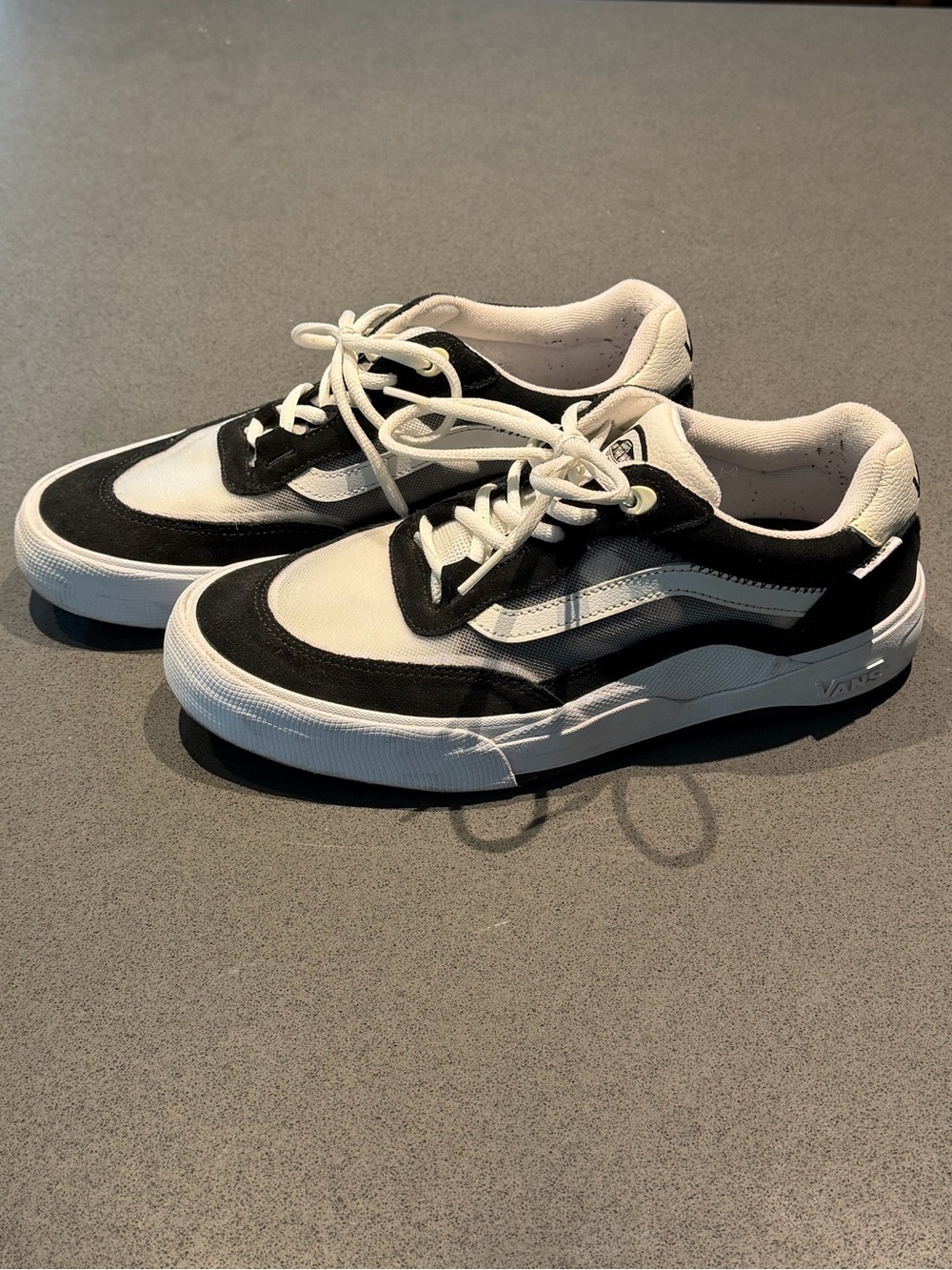Vans Men’s Wayvee Black and White Low-Top Skate Shoes